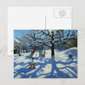 De glijbaan in de winter Bourg St. Moritz Briefkaart (Voorkant / Achterkant)