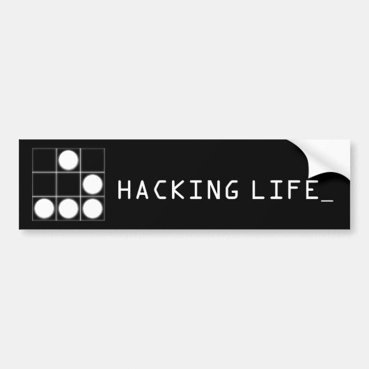 De Glijder: Hacker-embleem bumpersticker (Voorkant)