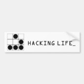 De glijder: Hacker Emblem Bumpersticker (Voorkant)