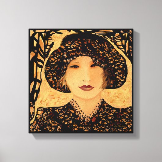 De glimlach in mij van Lin Masters Canvas Afdruk (Voorkant)