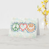 De Glimlach van de Liefde van de vrede Kaart (Gele Bloem)