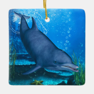 De glimlach van de oceaan keramisch ornament