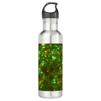 De Glitz glamour glitter groen Staal waterfles! Waterfles