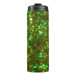 De Glitz glamour glitter groen Thermal Tumbler! Thermosbeker