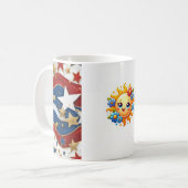 De gloed van het leven met vreugde koffiemok (Voorkant links)