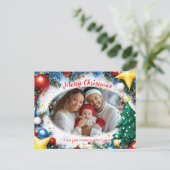 De gloed van het seizoen feestdagenkaart (Staand voorkant)