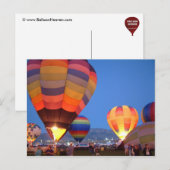 De gloedbriefkaart van de ballon briefkaart (Voorkant / Achterkant)