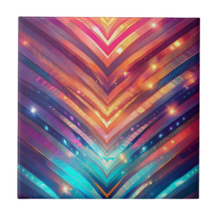 De gloeiende Chevron nummer twee Tegeltje