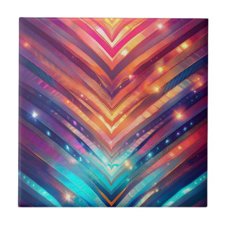 De gloeiende Chevron nummer twee Tegeltje