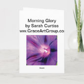 De Glorie van de ochtend Kaart (Achterkant)