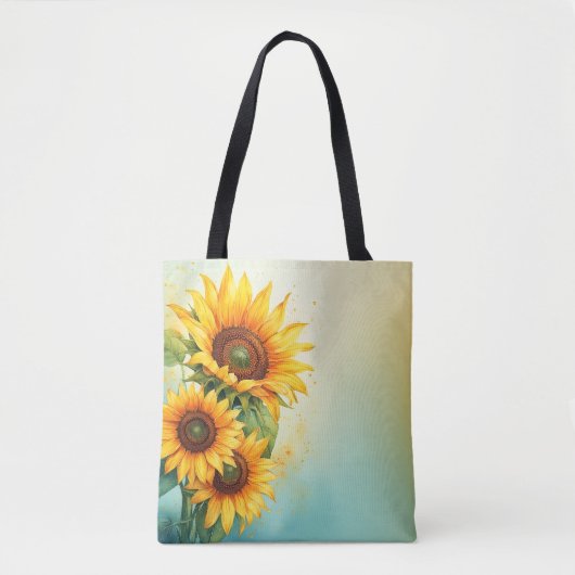 De Glow Sunflower Canvas tas van de natuur (Voorkant)