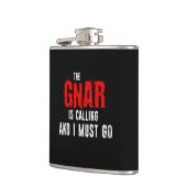 De Gnar belt en ik moet gaan. Heupfles (Links)