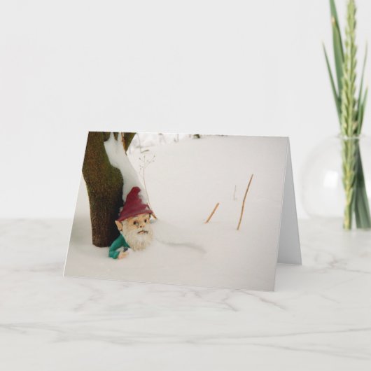 De Gnoom van de winter Feestdagen Kaart (Voorkant)
