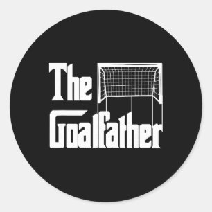 De Goalfather Vader Voetbal Doelman Keeper Coach Ronde Sticker