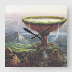 De goblet van de Titaan door Thomas Cole Vierkante Klok