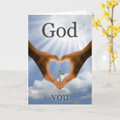 De god houdt van u Groet Kaart (Gele Bloem)