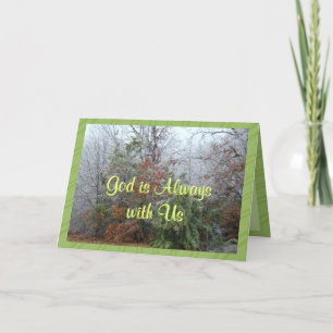 De god is alwayswith-aanpast om het even welke kaart