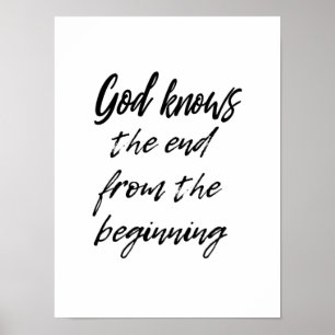 De god kent het eind - poster