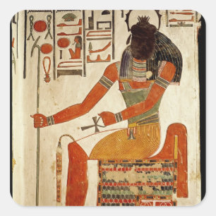 De god, Khepri, van de Tomb van Nefertari Vierkante Sticker