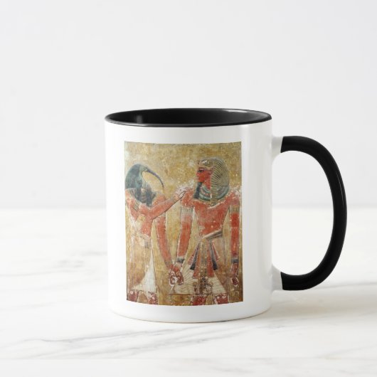 De god Thoth met Seti I in de Tomb van Seti Mok (Rechts)