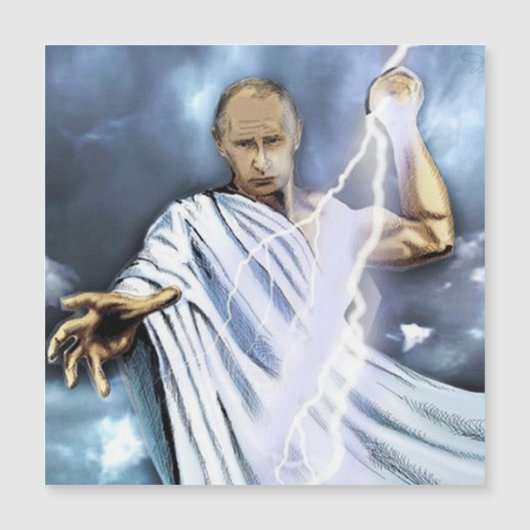 De god van de donder magnetische Kaart (Voorkant)