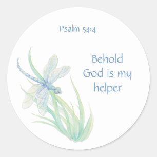 De God van het 54:4 van de Psalm van het Heilige Ronde Sticker