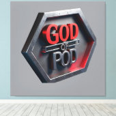 De God van POD (print on demand) Canvas Afdruk (Insitu (Houten vloer))