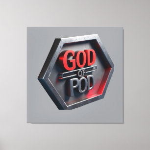 De God van POD (print on demand) Canvas Afdruk