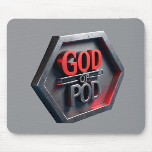 De God van POD (print on demand) Muismat