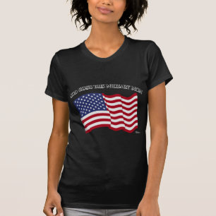 DE GOD ZEGENT DIT MILITAIRE MAMMA MET DE VLAG VAN T-SHIRT