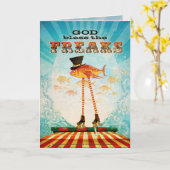 De god zegent Freaks (Wenskaart) Kaart (Gele Bloem)
