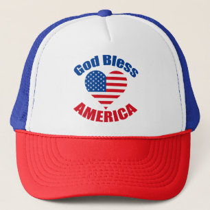 De god zegent het Hart van Amerika Trucker Pet