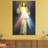 De Goddelijke Barmhartigheid 40x60 Devotioneel Afb Canvas Afdruk (Insitu (Woonkamer))