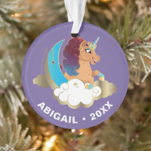 De Goddelijke Eenhoorn   Maan en wolken Ornament