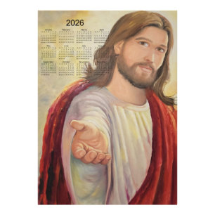De goddelijke uitnodiging: Jezus 2026 Kalender Foto Afdruk
