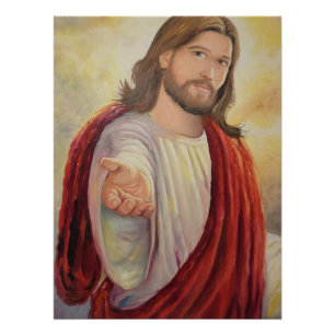 De goddelijke uitnodiging: Jezus reikt uit Perfect Poster