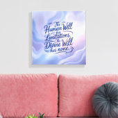 De Goddelijke Wil kent geen beperkingen. Inspirere Canvas Afdruk (Insitu (Woonkamer))