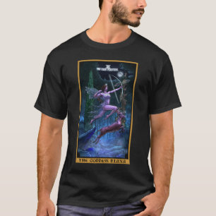 De godin Diana in de High Priestess Tarot Kaart T-shirt