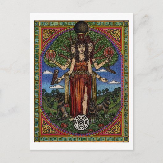 de godin hecate (afbeelding en synbols) 001 t, briefkaart (Voorkant)