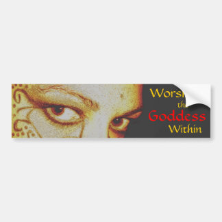 De godin in binnenbumper aanbidden bumpersticker