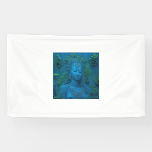 De godin Ishtar in het meer van het eeuwige leven Spandoek (Horizontaal)