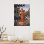 De godin LAKSHMI - zelfs grote afbeeldingen - Poster (Keuken)