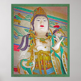 De godin Quan Yin in haar tempel Poster