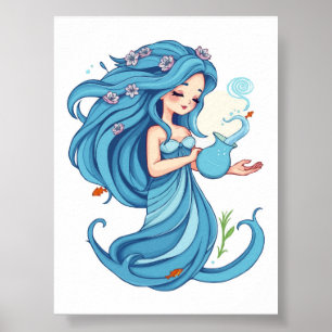 De Godin van de Stroom - Spirituele Vrouwelijke En Poster