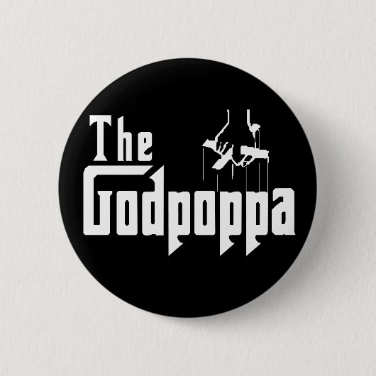 De Godpoppa Fun Vaderdag Apparel Ronde Button 5,7 Cm (Voorkant)