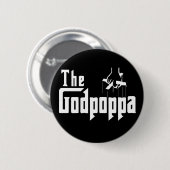 De Godpoppa Fun Vaderdag Apparel Ronde Button 5,7 Cm (Voorkant /achterkant)