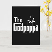 De Godpoppa Fun Vaderdag Kleding Kaart (Gele Bloem)