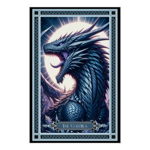 De Godzilla Tarot Kaart Perfect Poster