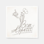 De goede Chef zegt Bon Appetit! Servetten (Voorkant)