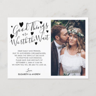 De goede dingen waard het wachten veranderen de Da Aankondigingskaart